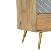Mango Hill 3 Drawer Nordic Style Sleek Cement Chest with Brass Inlay