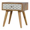 Mango Hill Bedside with Screen Print Drawer Fronts