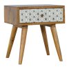 Mango Hill Bedside with Screen Print Drawer Fronts