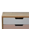 Mango Hill Blush Pink and White 2 Drawer Hand-Painted Bedside