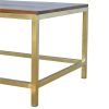 Mango Hill Coffee Table with Golden Iron Base