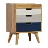 Mango Hill Navy Gradient 3 Drawer Hand-Painted Bedside