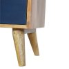 Mango Hill Navy Gradient 3 Drawer Hand-Painted Bedside
