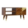Mango Hill Nordic Style Media Unit with Gold Detailing Mango Hill Nordic Style Media Unit with Gold Detailing