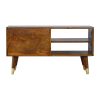 Mango Hill Nordic Style Media Unit with Gold Detailing