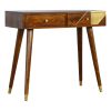 Mango Hill Nordic Style Writing Desk with Gold Detailing
