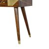 Mango Hill Nordic Style Writing Desk with Gold Detailing