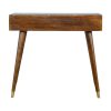 Mango Hill Nordic Style Writing Desk with Gold Detailing