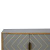 Mango Hill Open Nordic Style Media Unit with 2 Cement Brass Inlay Doors Mango Hill Open Nordic Style Media Unit with 2 Cement Brass Inlay Doors