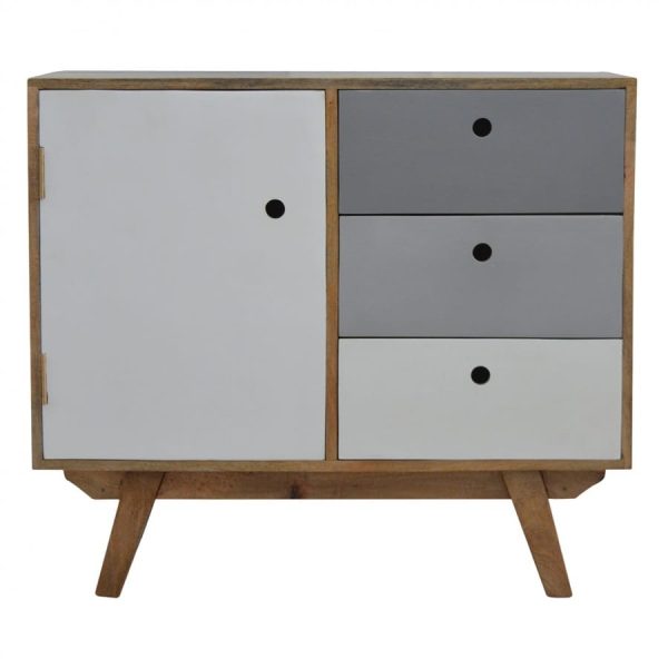 Mango Hill Two Tone Hand Painted Hole Cut-Out Cabinet