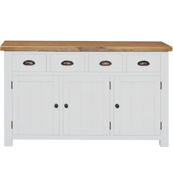 Gresford White 4 Drawer 3 Door Sideboard