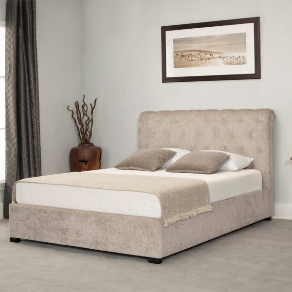 Birkhall Low End Scroll Ottoman Bed Stone