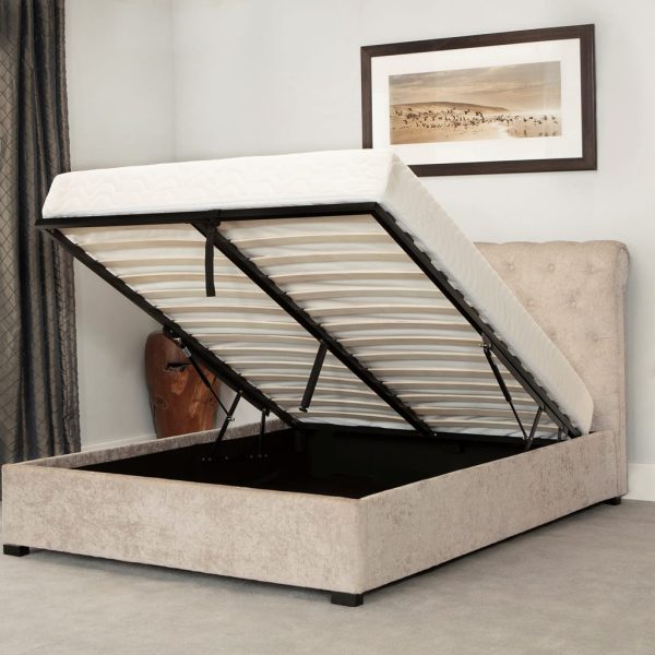 Balmoral Low End Scroll Ottoman Bed Stone
