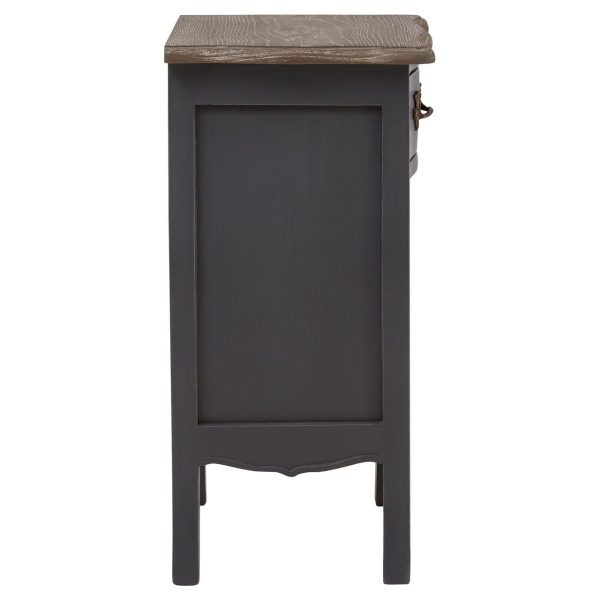 Bourges 1 Drawer 1 Shelf Grey Bedside Cabinet