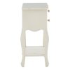Bourges 2 Drawer White Bedside Table