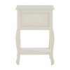 Bourges 2 Drawer White Bedside Table