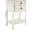 Bourges 2 Drawer White Bedside Table