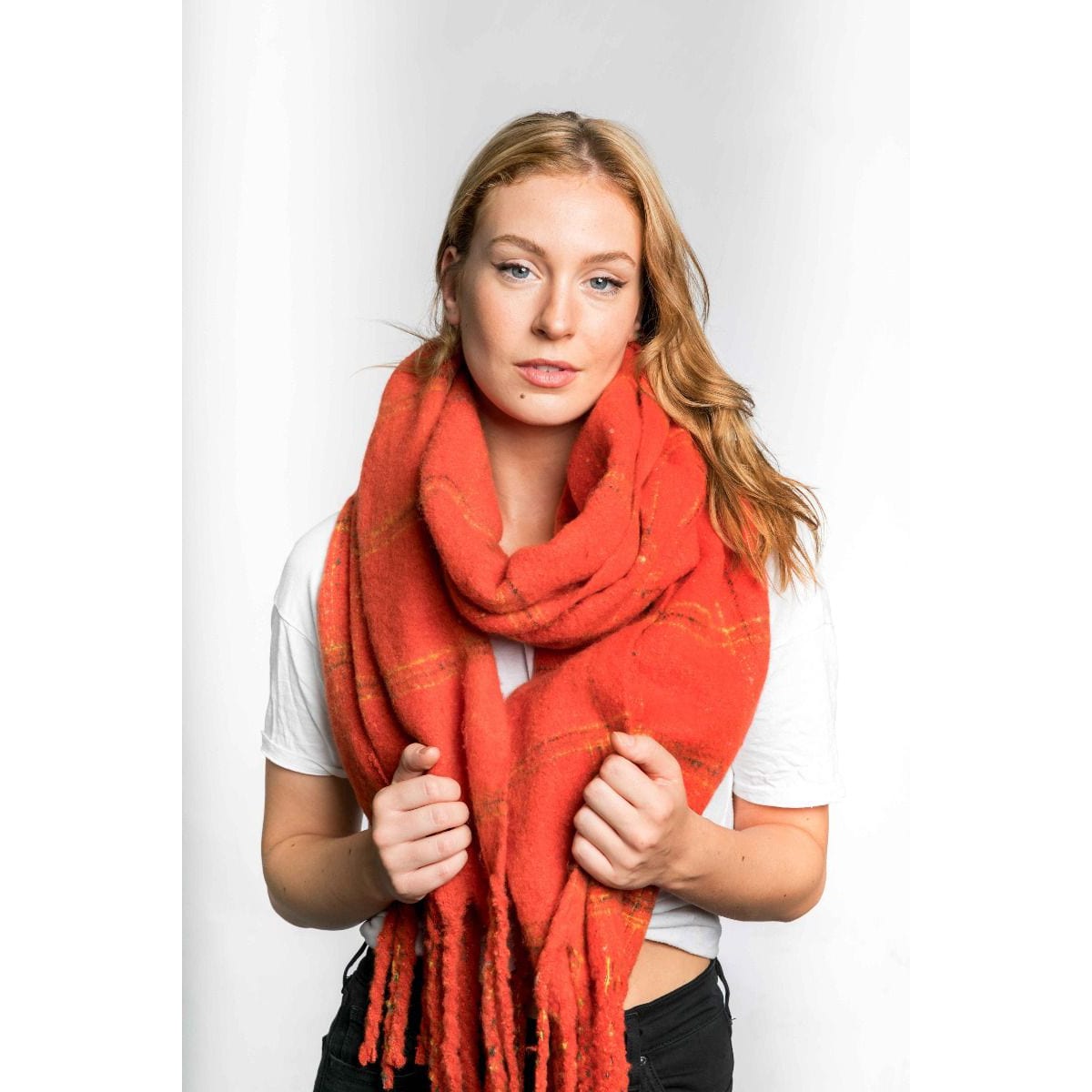 Orange Scarf Scarves & Hats The Haven Home Interiors