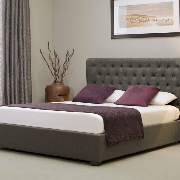 Belgravia Wing Ottoman Bed Grey