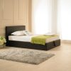 Toledo Faux Leather Ottoman Bed Brown