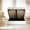 Madrid Faux Leather Ottoman Bed White