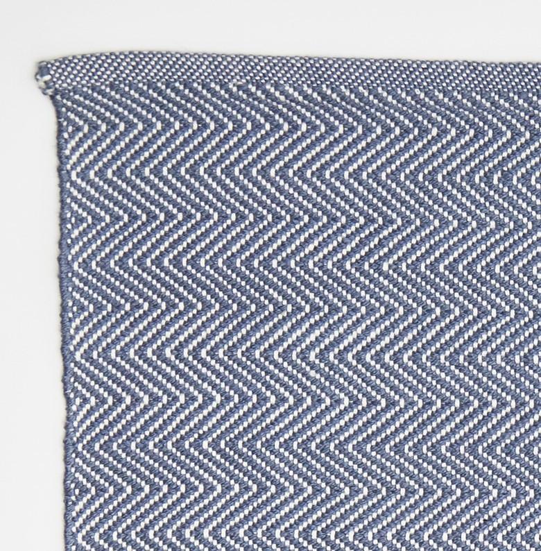 Navy Herringbone Rug Recycled Rugs The Haven Home Interiors