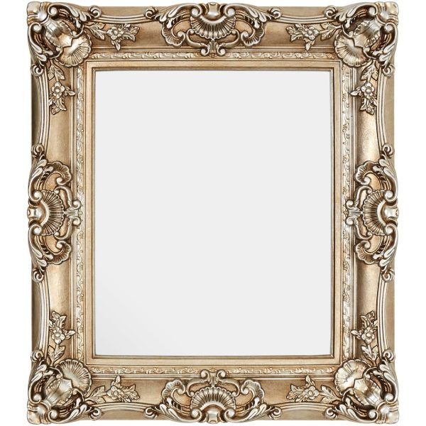 Cannes Champagne Finish Square Ornate Wall Mirror