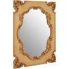 Cannes Gold Finish Indent Wall Mirror