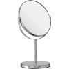 Silver Effect Metal Swivel Table Mirror