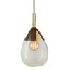Lute Pendant Lamp, Alabaster / Gold, 49cmH