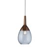 Lute Pendant Lamp, Blue / Copper, 27cmH