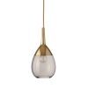 Lute Pendant Lamp, Chestnut Brown / Gold, 27cmH