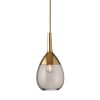 Lute Pendant Lamp, Chestnut Brown / Gold, 27cmH