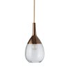 Lute Pendant Lamp, Clear / Copper, 27cmH