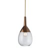 Lute Pendant Lamp, Clear / Copper, 27cmH