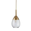 Lute Pendant Lamp, Clear / Gold, 27cmH