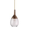 Lute Pendant Lamp, Coral / Copper, 27cmH