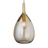 Lute Pendant Lamp, Golden Smoke / Gold, 70cmH