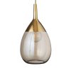 Lute Pendant Lamp, Golden Smoke / Gold, 70cmH