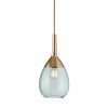 Lute Pendant Lamp, Green / Gold, 27cmH