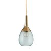 Lute Pendant Lamp, Green / Gold, 27cmH