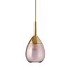 Lute Pendant Lamp, Obsidian / Gold, 27cmH