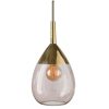 Lute Pendant Lamp, Obsidian / Gold, 49cmH