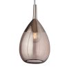 Lute Pendant Lamp, Obsidian / Platinum, 70cmH