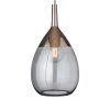 Lute Pendant Lamp, Smokey Grey / Platinum, 70cmH
