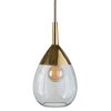 Lute Pendant Lamp, Topaz Blue / Gold, 49cmH