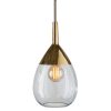 Lute Pendant Lamp, Topaz Blue / Gold, 49cmH