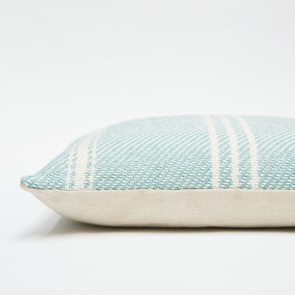 Lightweight Teal Oxford Stripe Cushion