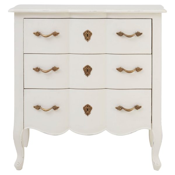 Bourges 3 Drawer White Chest