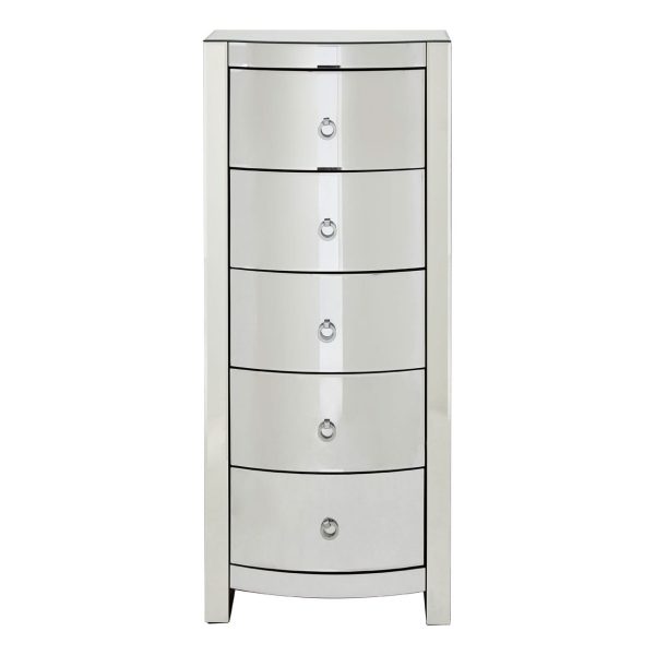 Veneto Curved Tall Boy Drawers